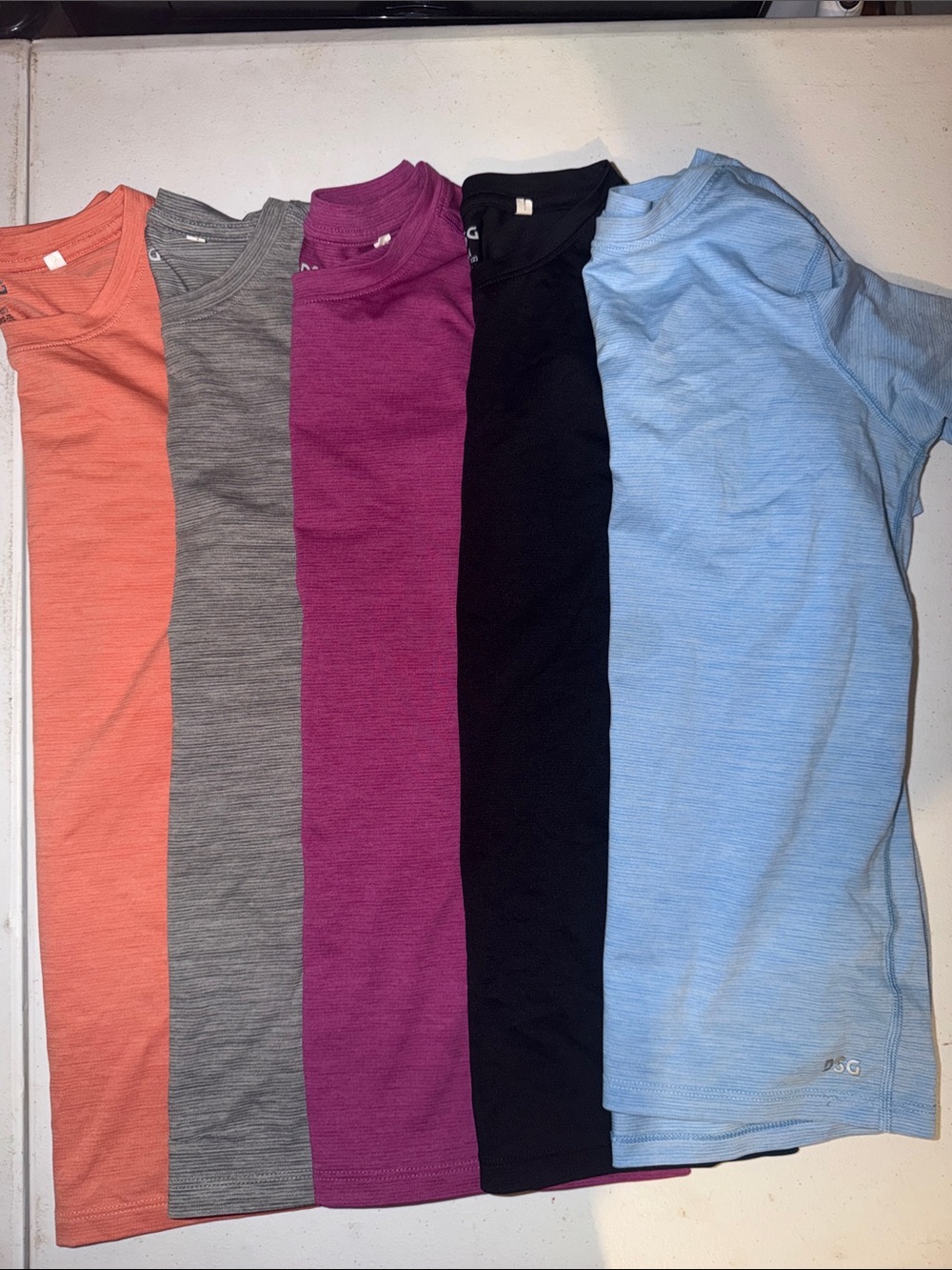 DSG Kids Short Sleeve Tees - Coral, Gray, Magenta, Black, Light Blue